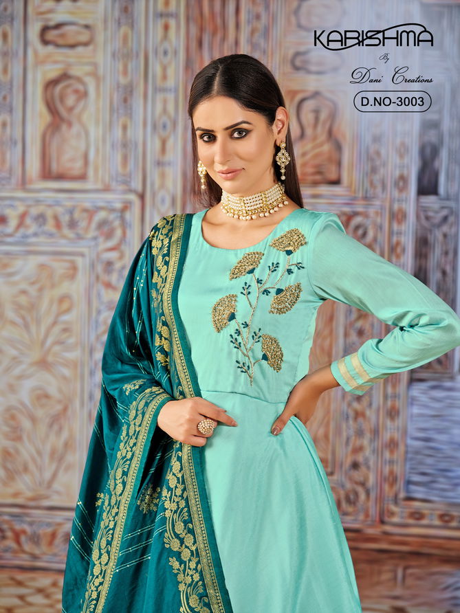 Karishma Vol 3 Art Silk Readymade Gown With Dupatta Wholesale Price In Surat